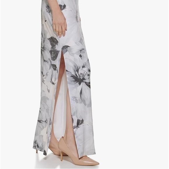 Calvin Klein Floral Evening Gown - Picture 8 of 17